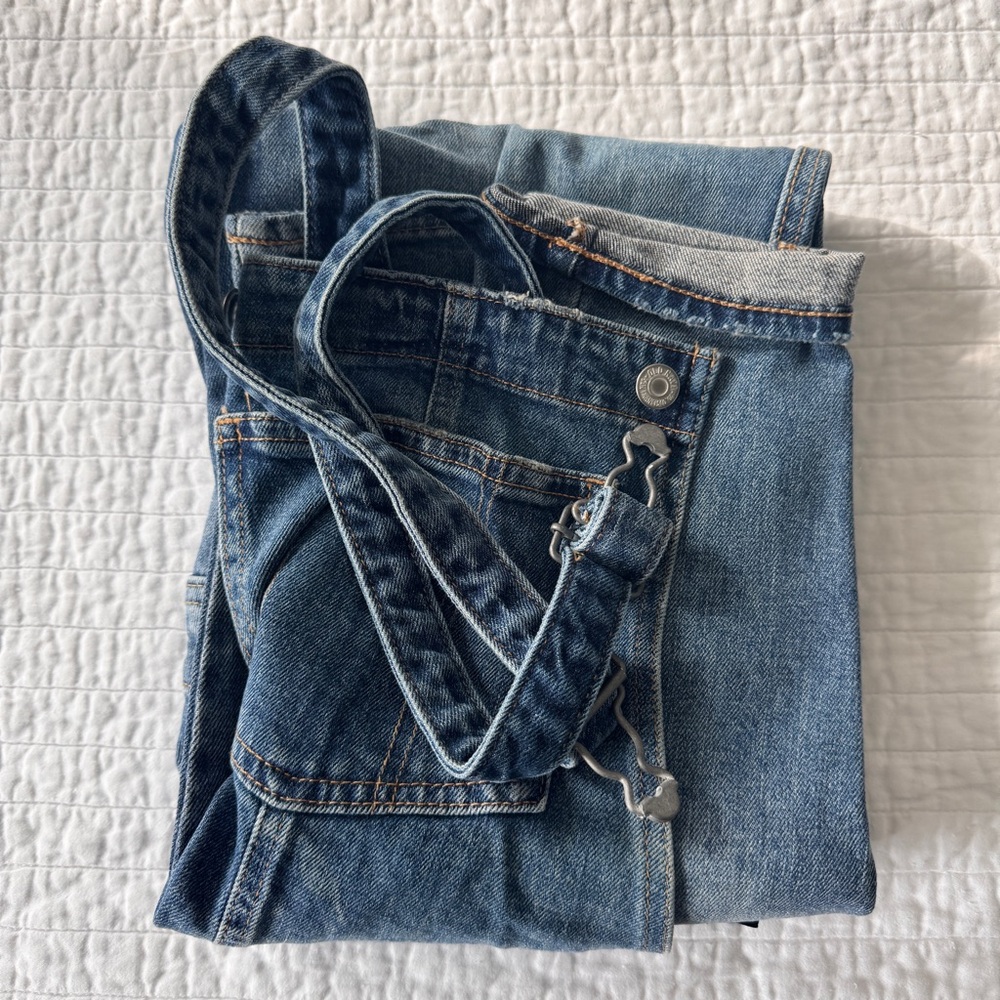 Old Navy Maternity Blue Denim Overalls